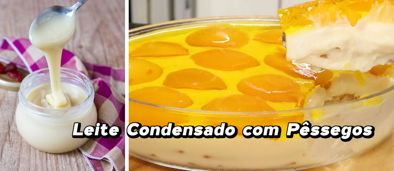 Leite Condensado com Pêssegos